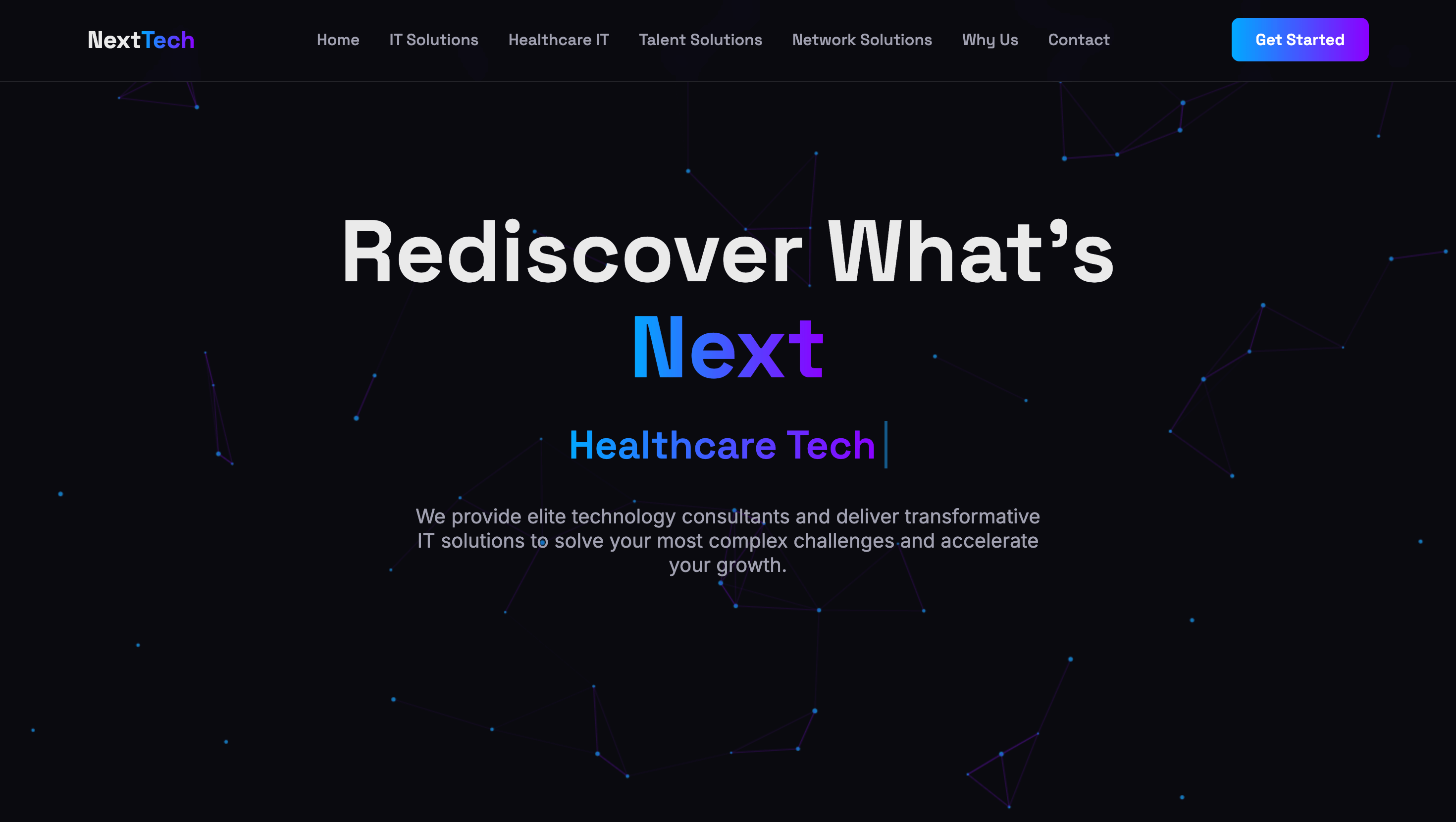 Website design for a bold modern brand